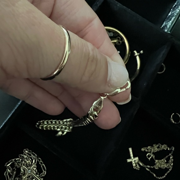 10k gold Cuban curb link chain bracelet - Picture 2 of 3